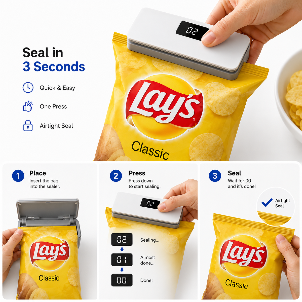 Valo SealPro — Magnetic Bag Sealer